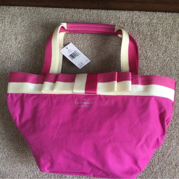KATE SPADE BARROW STREET PINK BOW TOTE BAG- NEW WITH TAGS - Picture 1 of 9